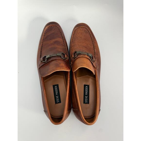 Steve Madden Men\'s Leather Bit Buckle Loafers Size 11m main image 4